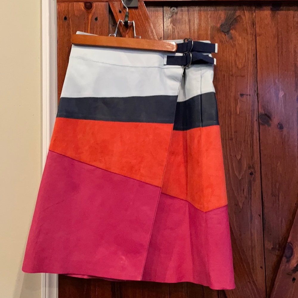 Tory Burch leather and suede skirt